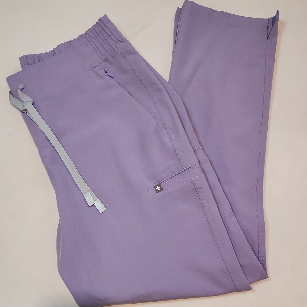 Figs | Women's Lilac Tech Drawstring Scrubs Sz L